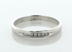 9ct White Gold Semi Eternity Diamond Ring