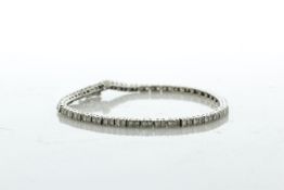 9ct White Gold Tennis Diamond Bracelet 4.75 Carats