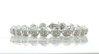 10ct Gold Ladies Dress Diamond Bracelet 6.5 Inch 5.00 Carats