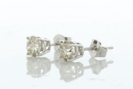 10ct Gold Single Stone Diamond Earring 1.00 Carats