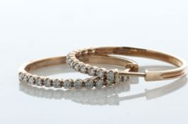 10ct Rose Gold Diamond Hoop Earrings 0.50 Carats