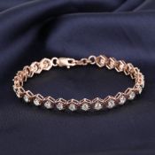 14 K / 585 Rose Gold Diamond Bracelet