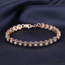 14 K / 585 Rose Gold Diamond Bracelet