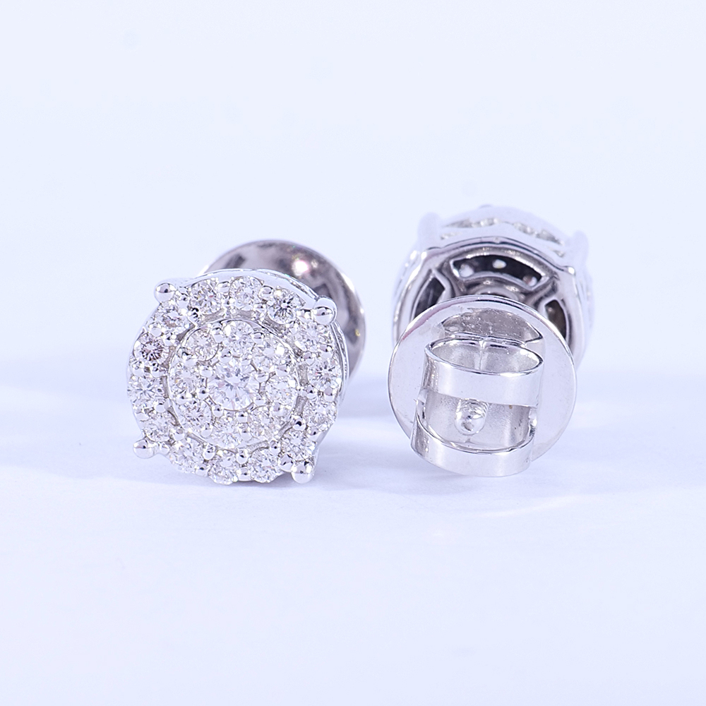 14 K / 585 White Gold Diamond Earring Studs - Image 2 of 4