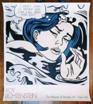 Roy Lichtenstein Poster 'Drowning Girl' 1989 W/COA (#0345)