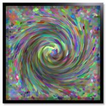 Miko-Art ""Twirl of Crystals 0089 2015"" (Digital-Physical Painting) 80x80cm.