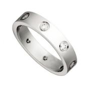 18 K / 750 White Gold Eternity Diamond Band Ring