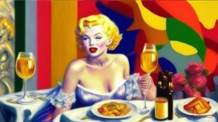 Mr. Jerusalem- Marilyn Monroe Having Dinner Alone-D3