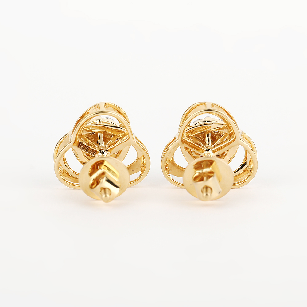 14 K / 585 Yellow Gold Diamond Earring Studs - Image 3 of 5