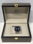 Mne's Raymond Gaudin Chronograph RG200 Watch - Blue Dial - Box + Papers