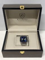 Mne's Raymond Gaudin Chronograph RG200 Watch - Blue Dial - Box + Papers