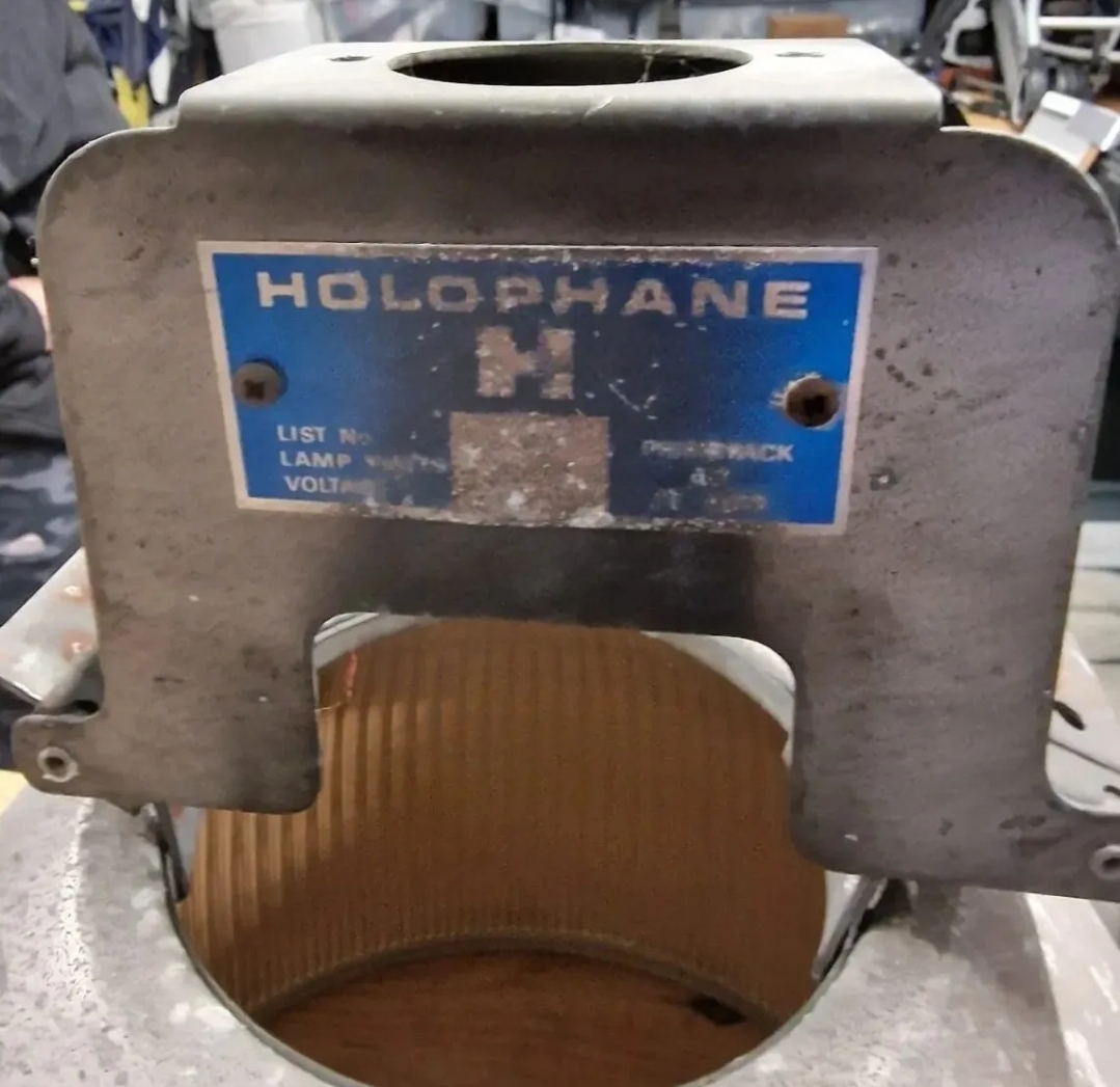 Vintage Industrial Holophane Light