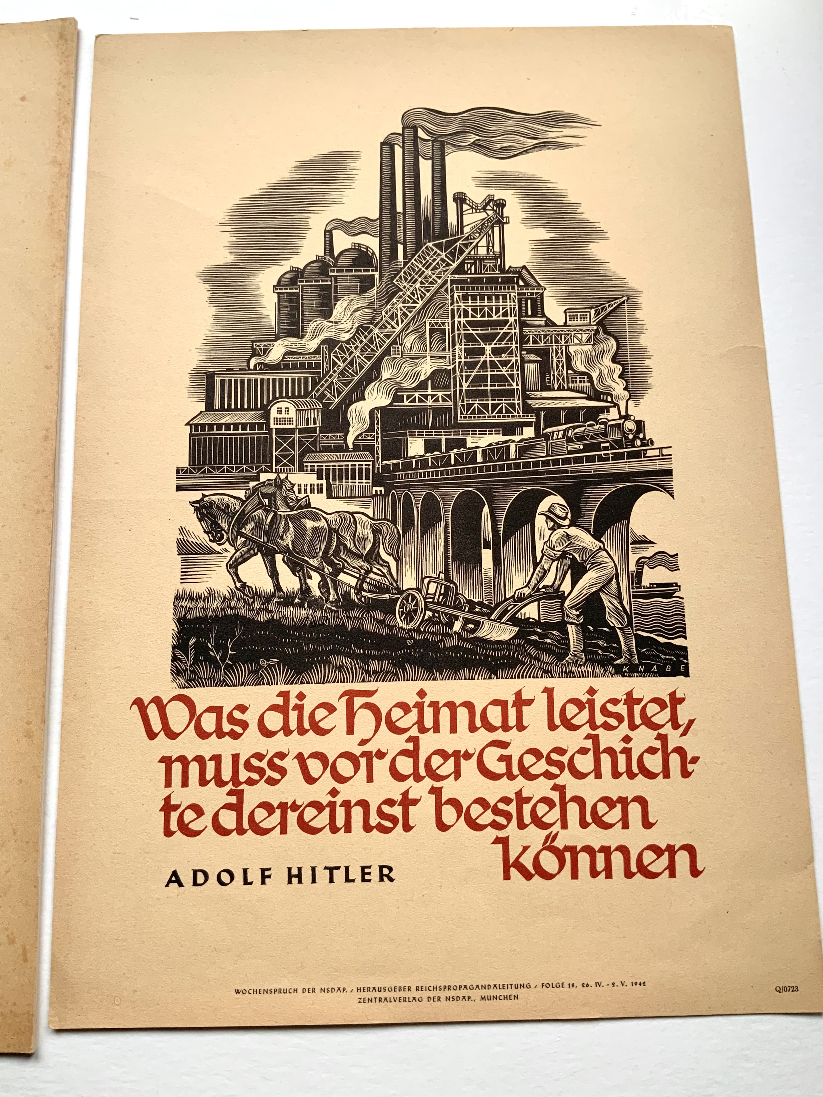WW2 German Art Catalogue 1943 + Poster 1942 - Original - Image 15 of 20