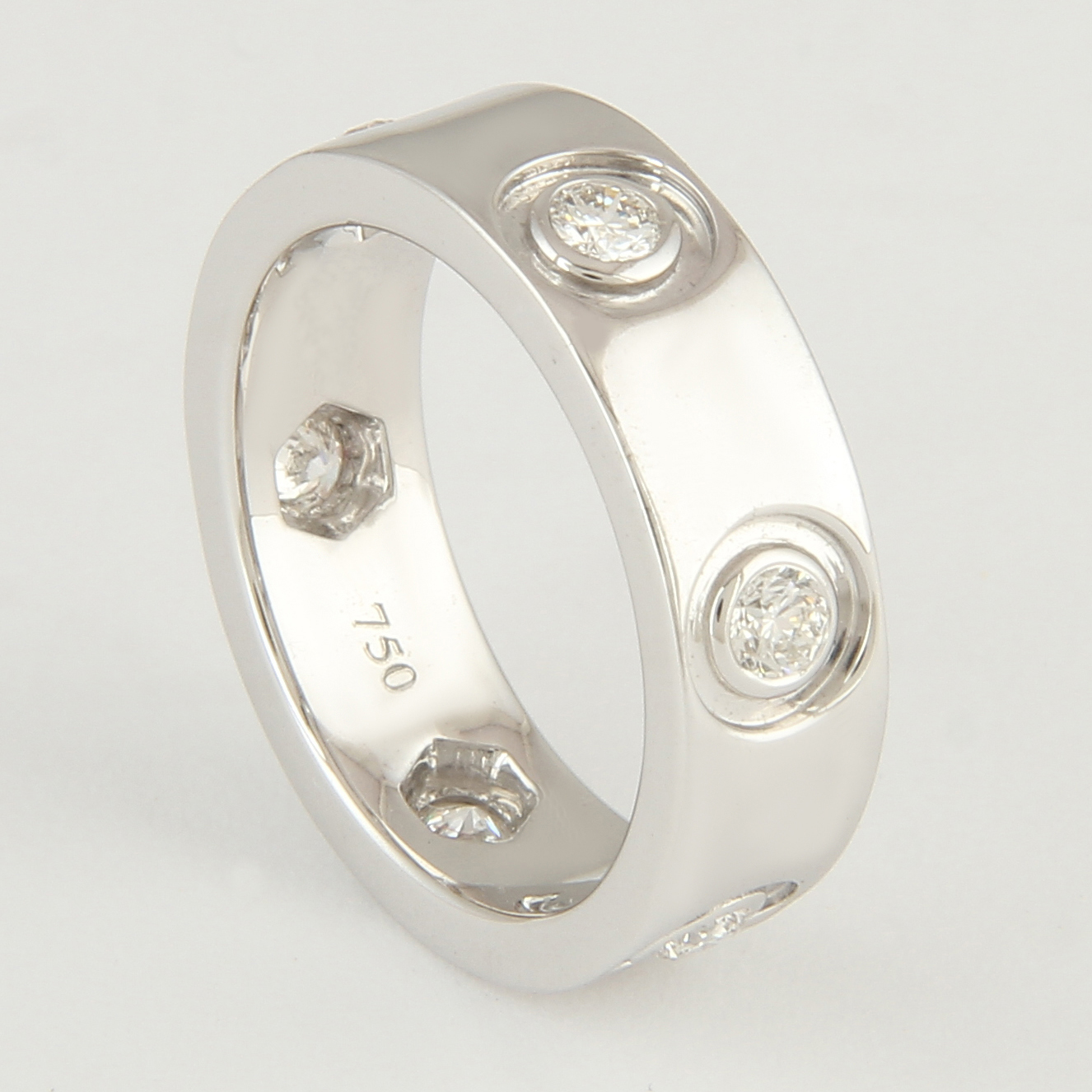 18 K / 750 White Gold Eternity Diamond Band Ring - Image 2 of 3
