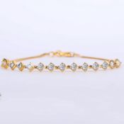 14 K / 585 Yellow Gold Diamond Bracelet