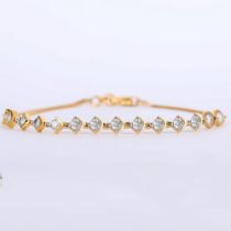 14 K / 585 Yellow Gold Diamond Bracelet