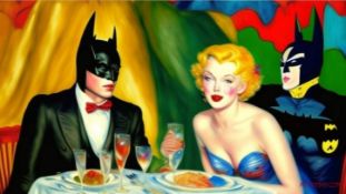 Mr. Jerusalem- Batman Having Dinner With Marilyn Monroe -D1