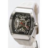 Men's Deschamps & Co Automatic Watch 360 Sports Timer - White Strap