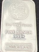 One Troy Ounce of Silver Bullion