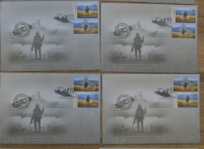 [Stamps][Military] Russian Warship Go F** DONE Collection of 26 First Day Covers From Ukraine Cit...