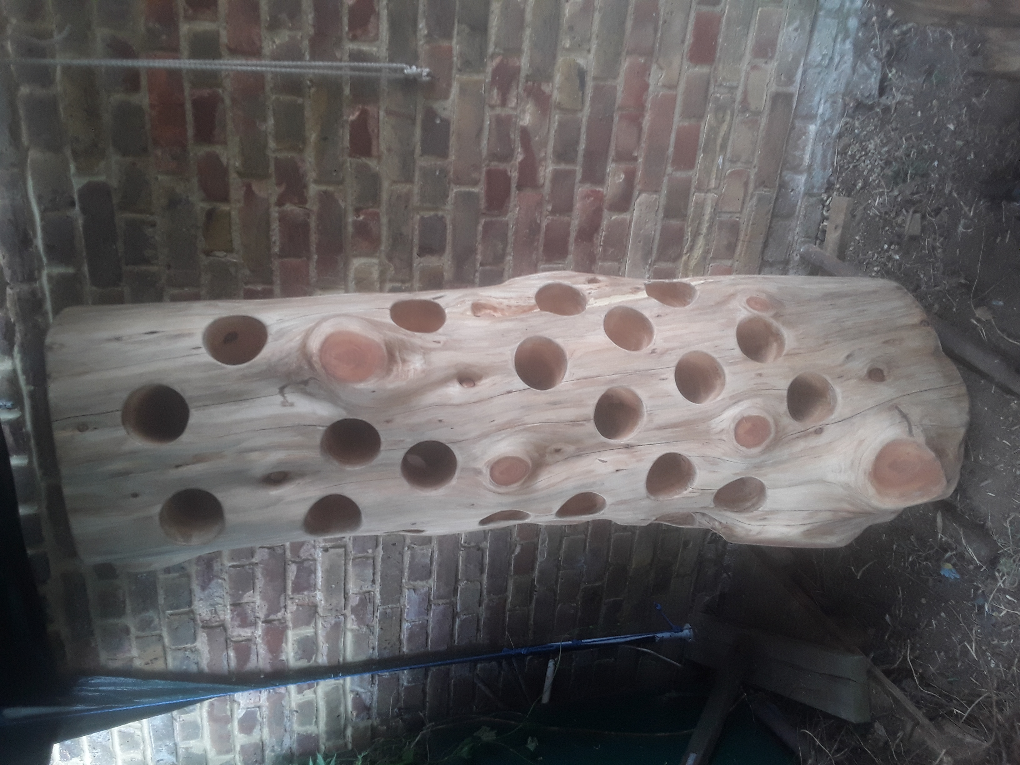 Handcrafted, Bespoke Champagne / Wine Rack. Made From Sustainably Sourced Spruce Tree Trunk. - Image 3 of 8