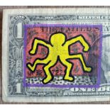 Keith Haring - Andy Warhol (Attributed) Dollar and Lucio Amelio Signed All W/COA (#0616)