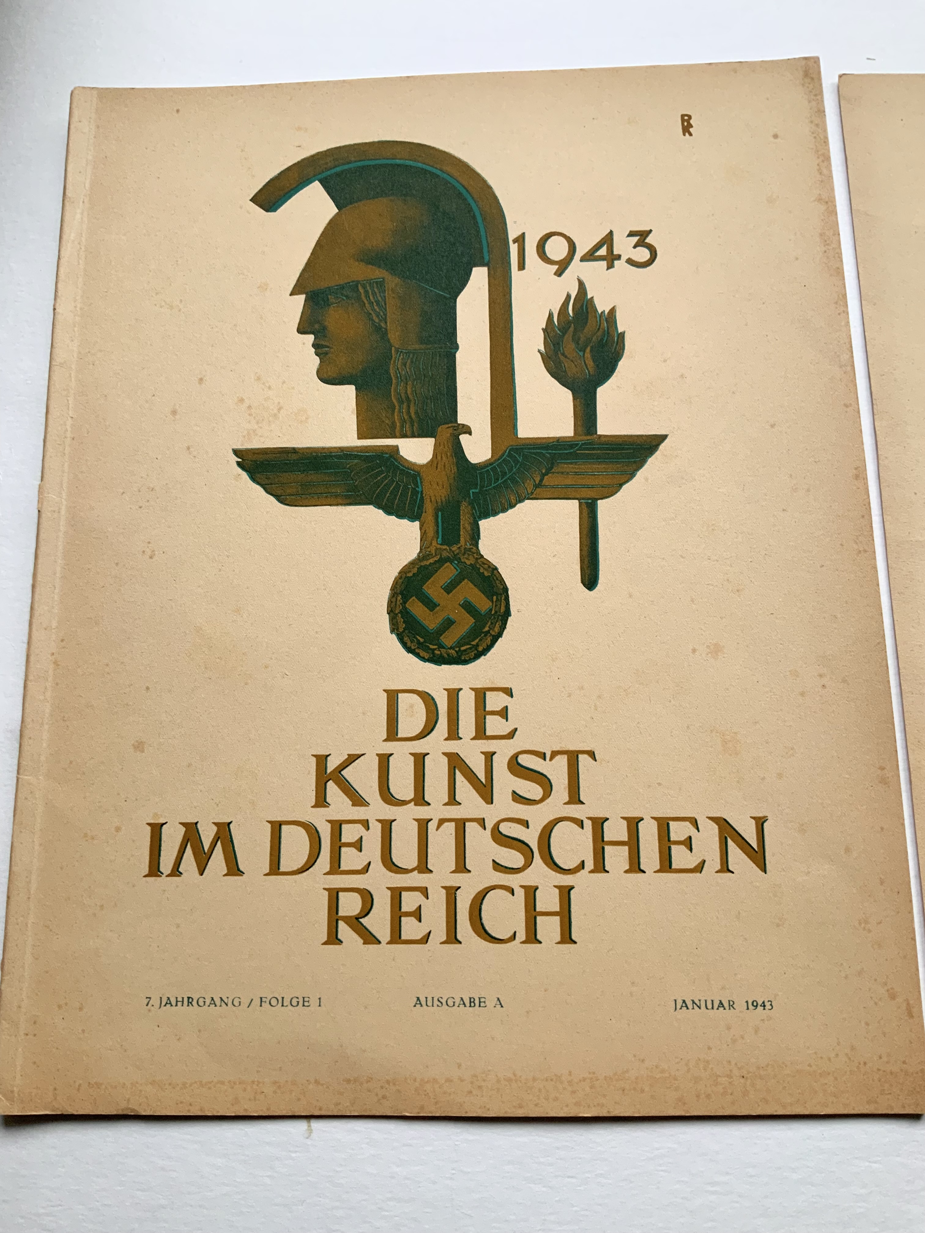 WW2 German Art Catalogue 1943 + Poster 1942 - Original - Image 2 of 20