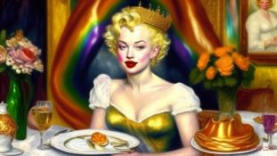 Mr. Jerusalem- Marilyn Monroe Having Dinner Alone-D1
