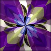 Miko-Art ""Flower Abstraction 0101 2016"" (Digital-Physical Painting) 80x80cm.