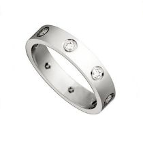 18 K / 750 White Gold Eternity Diamond Band Ring