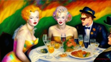 MR. JERUSALEM- (Elton John Having Dinner With Marilyn Monroe) D2