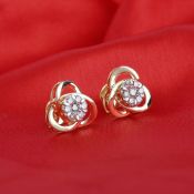 14 K / 585 Yellow Gold Diamond Earring Studs