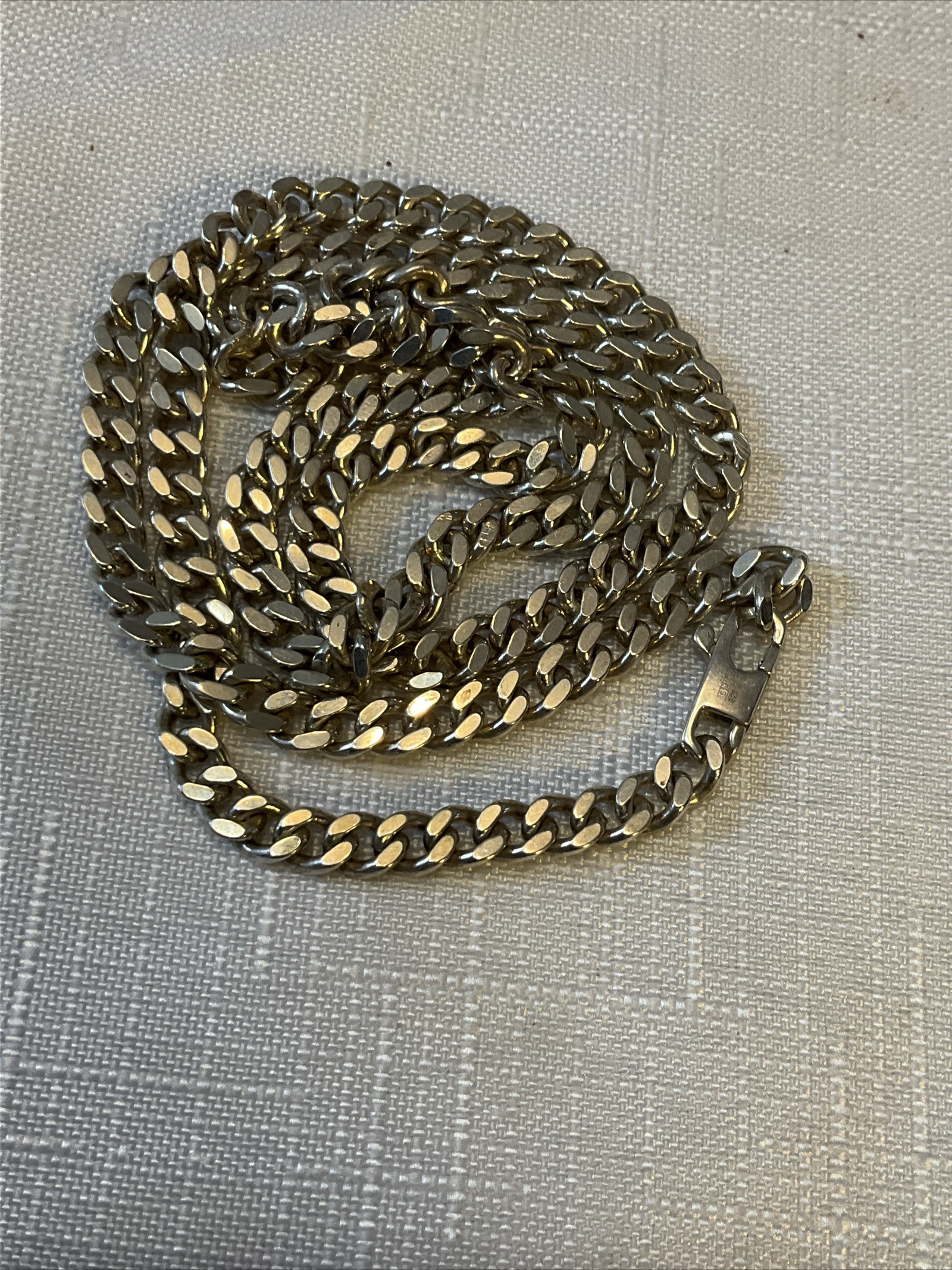 Vintage Solid 925 Silver Miami Cuban Link Chain Necklace 22” 4mm W40g - Image 2 of 2