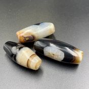 Awesome 3 Agate Beads, Awesome Collectible Natural Agate Beads