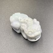 Hand Carved Burmese Jade Foo Dog