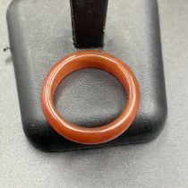 11.90 Cts Natural Carnelian Agate Ring