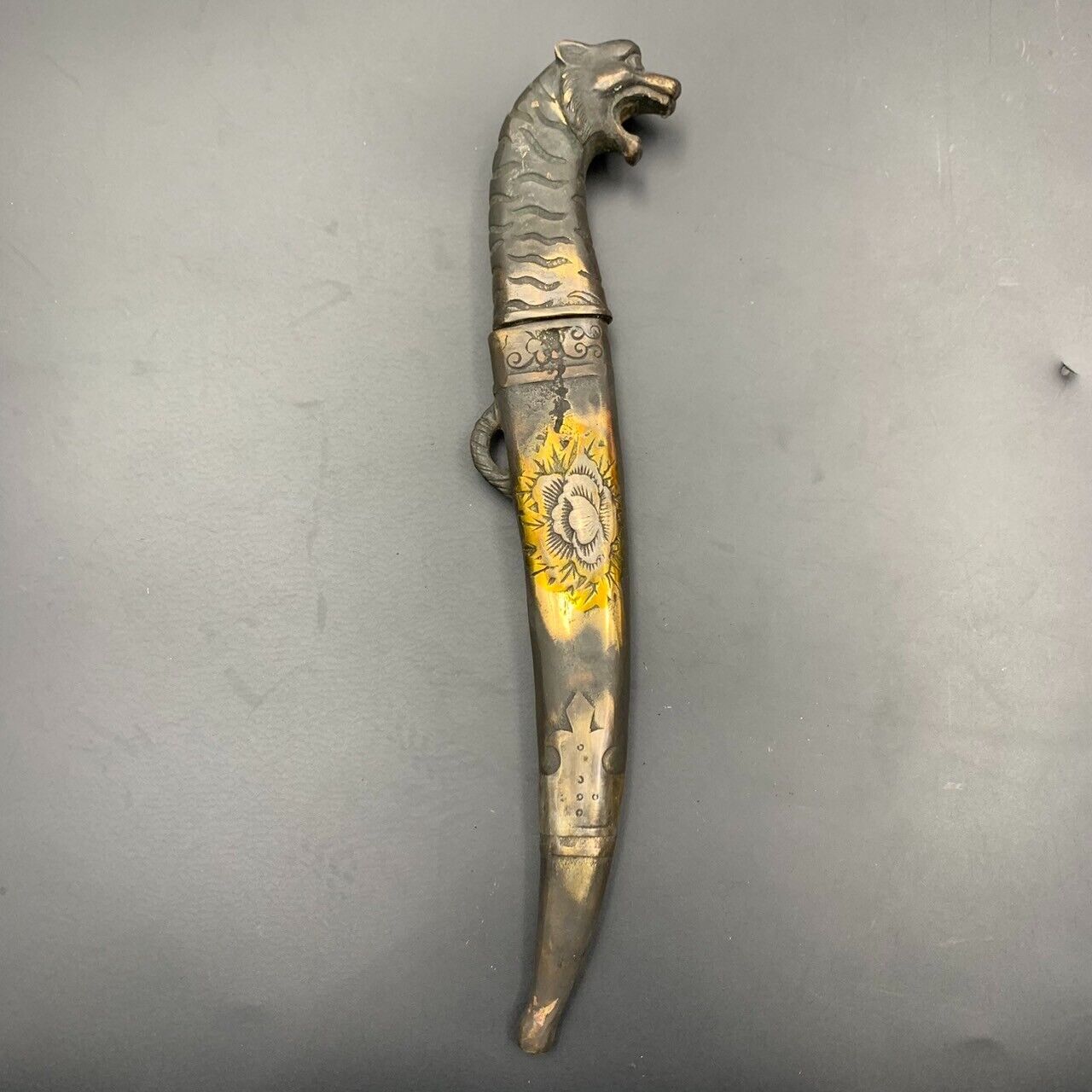 Wonderful Antique Beautiful Handmade Tiger Steel Knife, Rare Handmade Knife - Image 5 of 6