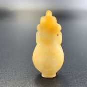 Awesome Natural Hand Carved Yellow Jade