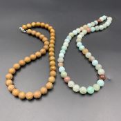 2 Piece, Amazonite & Picture Jasper Necklace