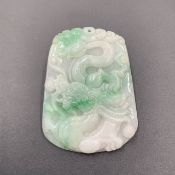 Natural Hand Carved Beautiful Jadeite Dragon From Burma (Myanmar)