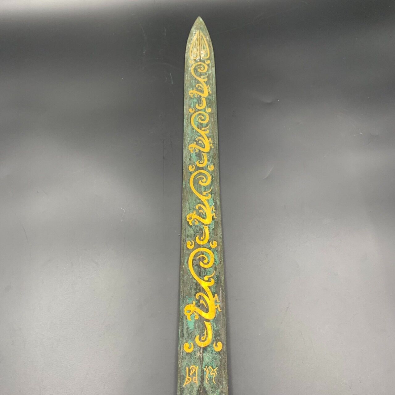 Brilliant Antique Asian Decorative Bronze Large sword, 64 CM, - Image 5 of 8