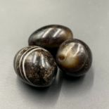 Old Himalayan Indo Tibetan Suleimani Agate Bead, 3 Suleimani Agate Bead