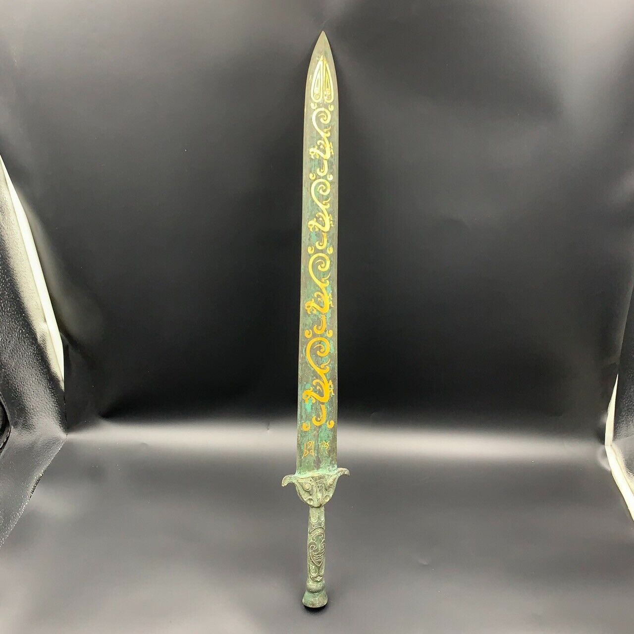 Brilliant Antique Asian Decorative Bronze Large sword, 64 CM, - Image 8 of 8