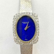 IWC / Lapis Lazuli Dial Diamond Bezel Cocktail - Ladies White Gold Wristwatch