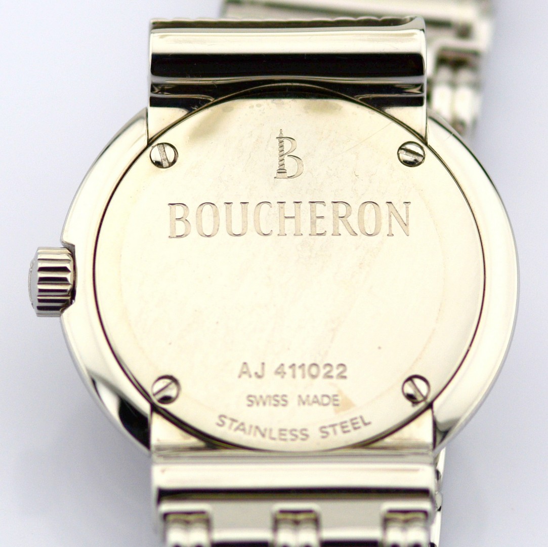 Boucheron / AJ 411022 Diamond Dial Diamond Case - Ladies Steel Wristwatch - Image 9 of 10