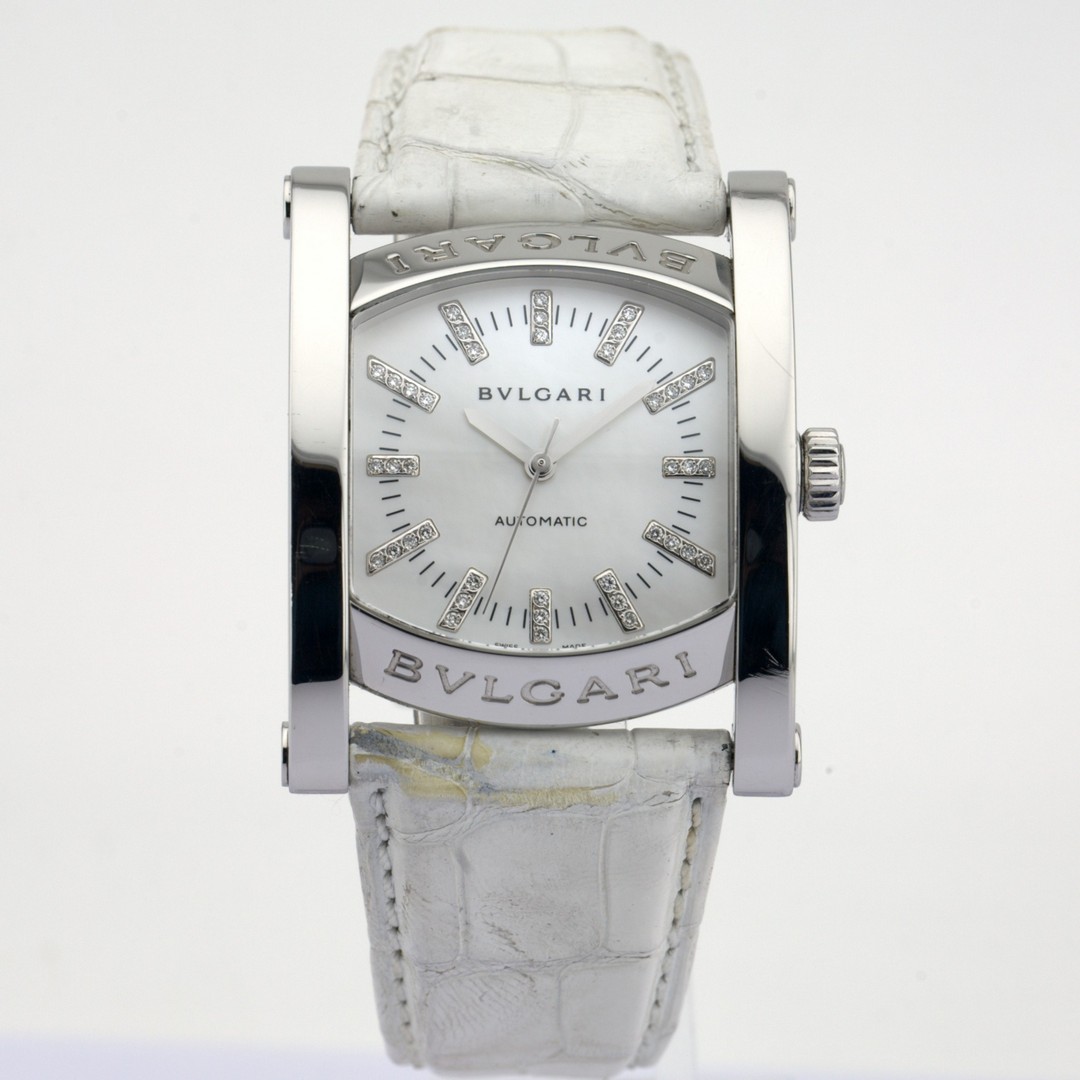 Bvlgari / AA44S Diamond Mother of Pearl Dial - Gentlemen's Steel Wristwatch - Image 4 of 11