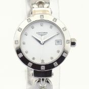 Longines / L5.175 Diamond Bezel Diamond Case - Ladies Steel Wristwatch