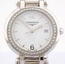 Longines / Primaluna Diamonds - Ladies Steel Wristwatch