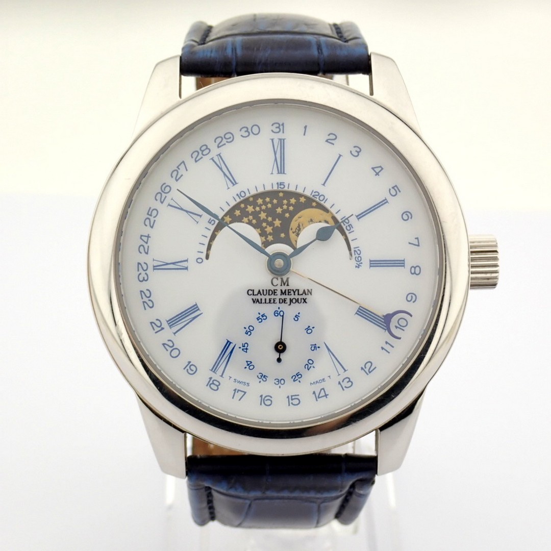 Claude Meylan / Vallee De Joux Moonphase - Gentlemen's Steel Wristwatch - Image 11 of 11