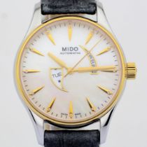 Mido / Belluna Mother of Pearl Day - Date Automatic - Ladies Gold/Steel Wristwatch